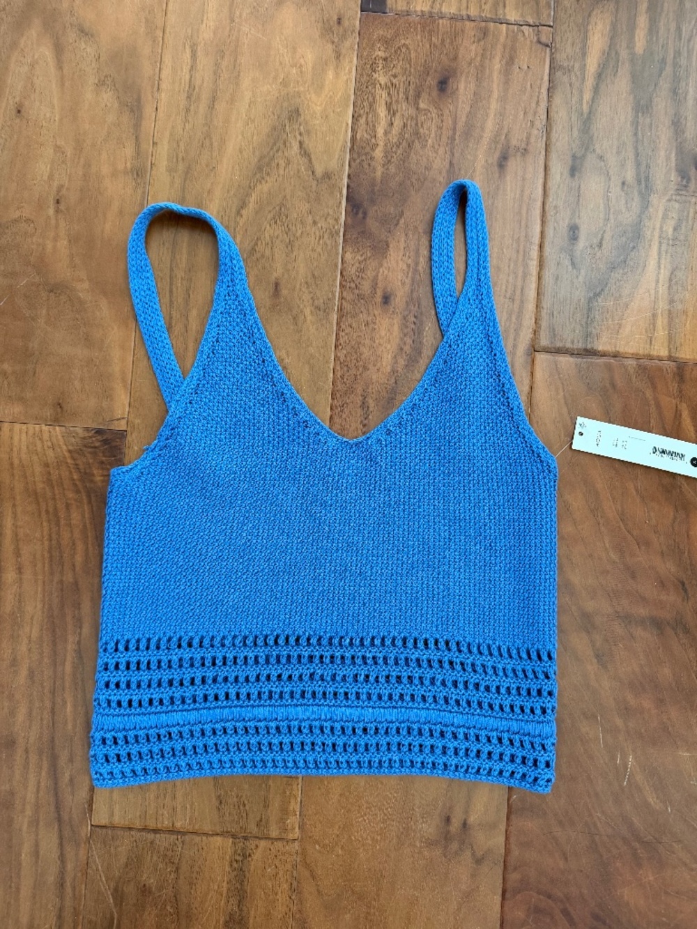 Brand New Aqua cobalt knit  polyester tank top S.